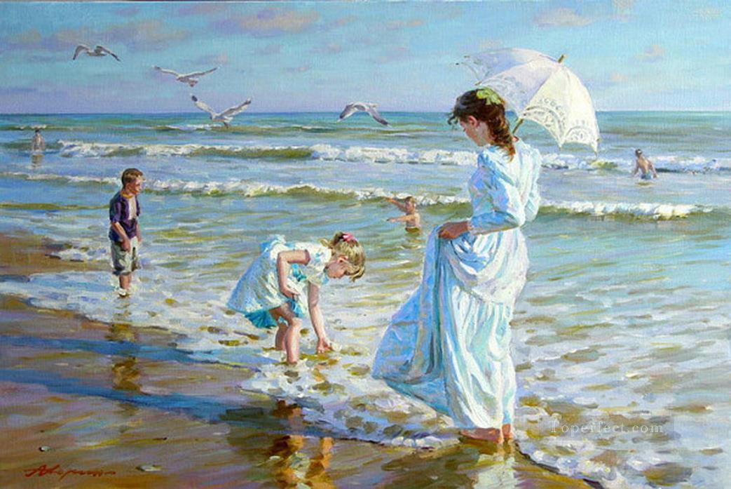 Pretty Woman seagulls 38 Impressionist Oil Paintings